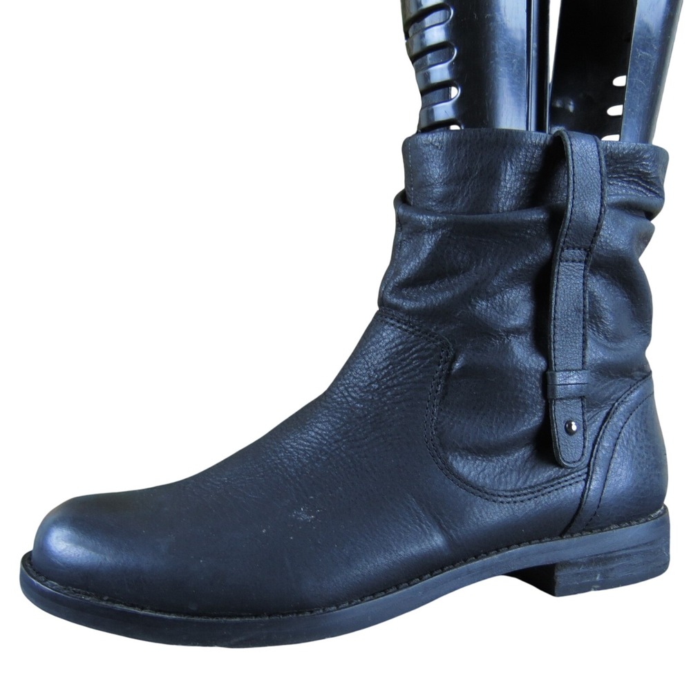 ABEO Yasmine Black Leather Ankle Boots Womens Comfort Side Zip Booties‎ 8 Narrow